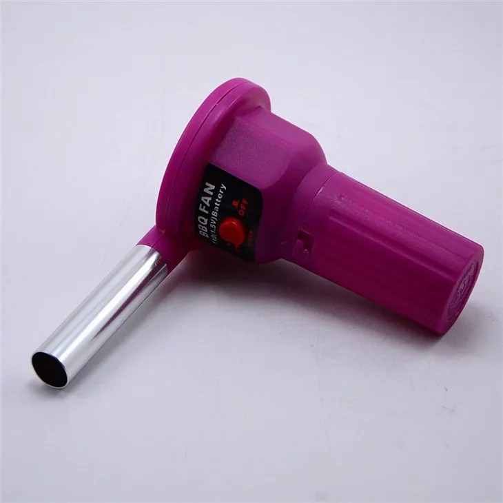 Љубичаста батерија електрични вентилатор за роштиљ